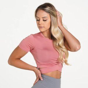 NVGTN Dusty Rose Crossbody Tee - S, NWT
